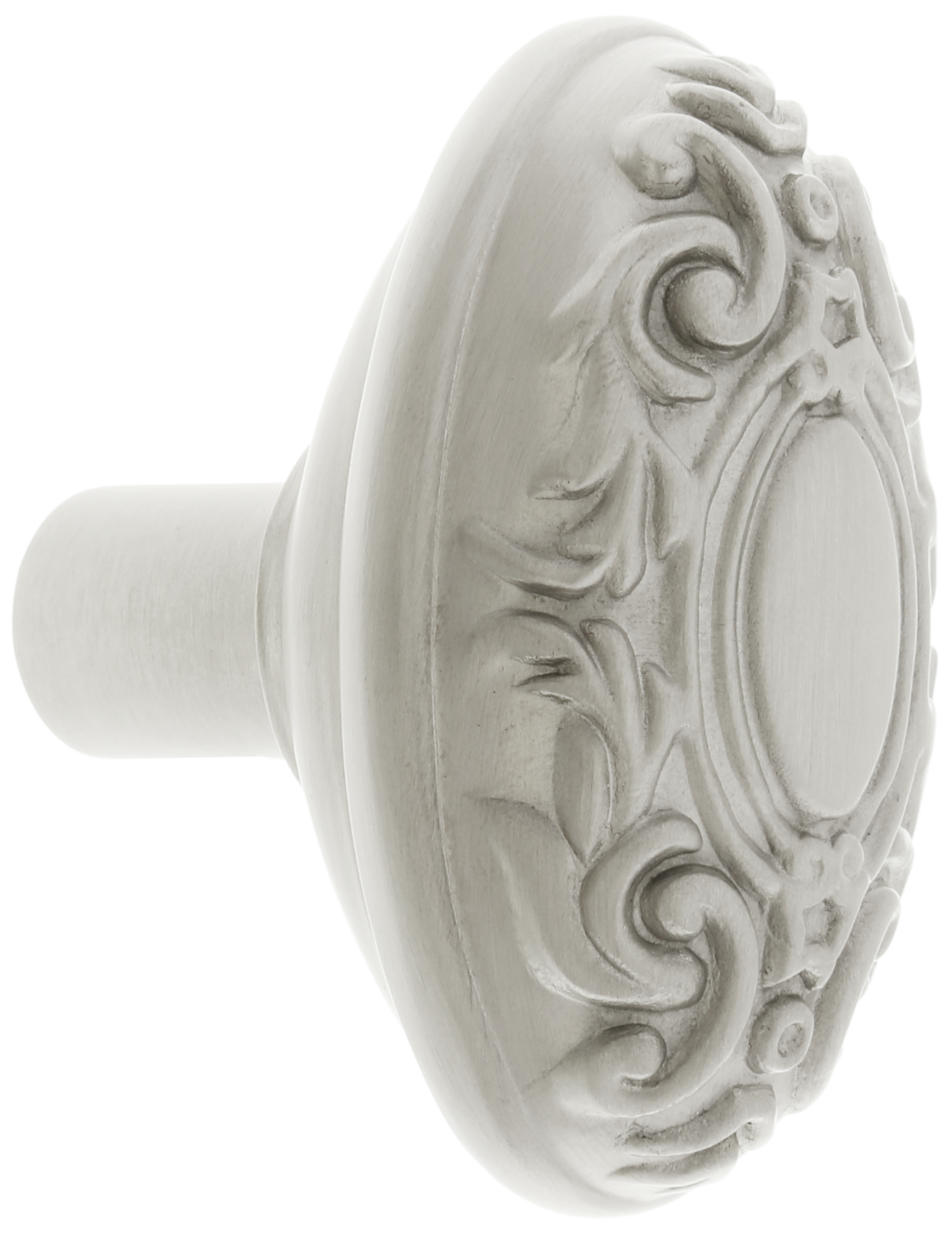 Alternate View 3 LGPNG of Pair of Oval Victorian Door Knobs In Solid Brass.