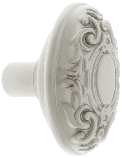 Alternate View 3 LGPNG of Pair of Oval Victorian Door Knobs In Solid Brass.