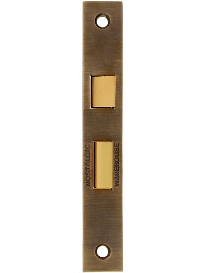 Brass Mortise Entry Left Hand Door Lock Set with 2.75 in. Backset, 2 SC1  Keys and Wide Face Plate-Hex