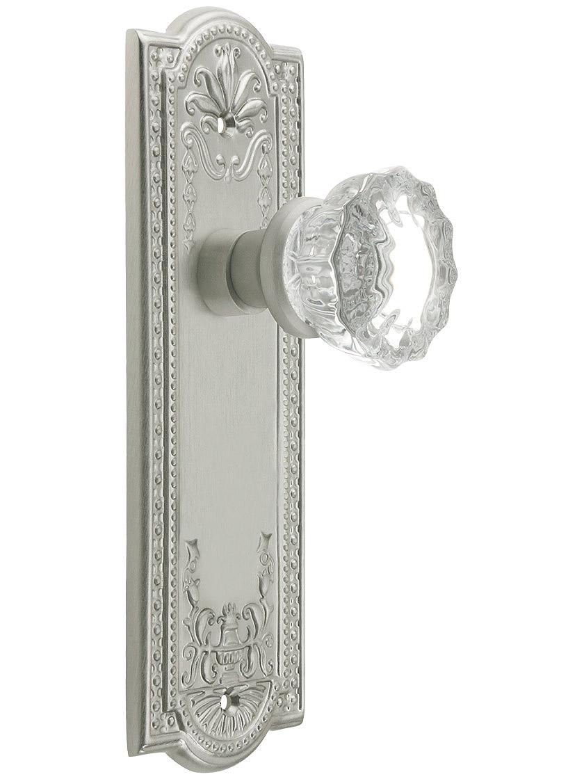 Alternate View 4 of Pair of Fluted Crystal Door Knobs With Solid Brass Base