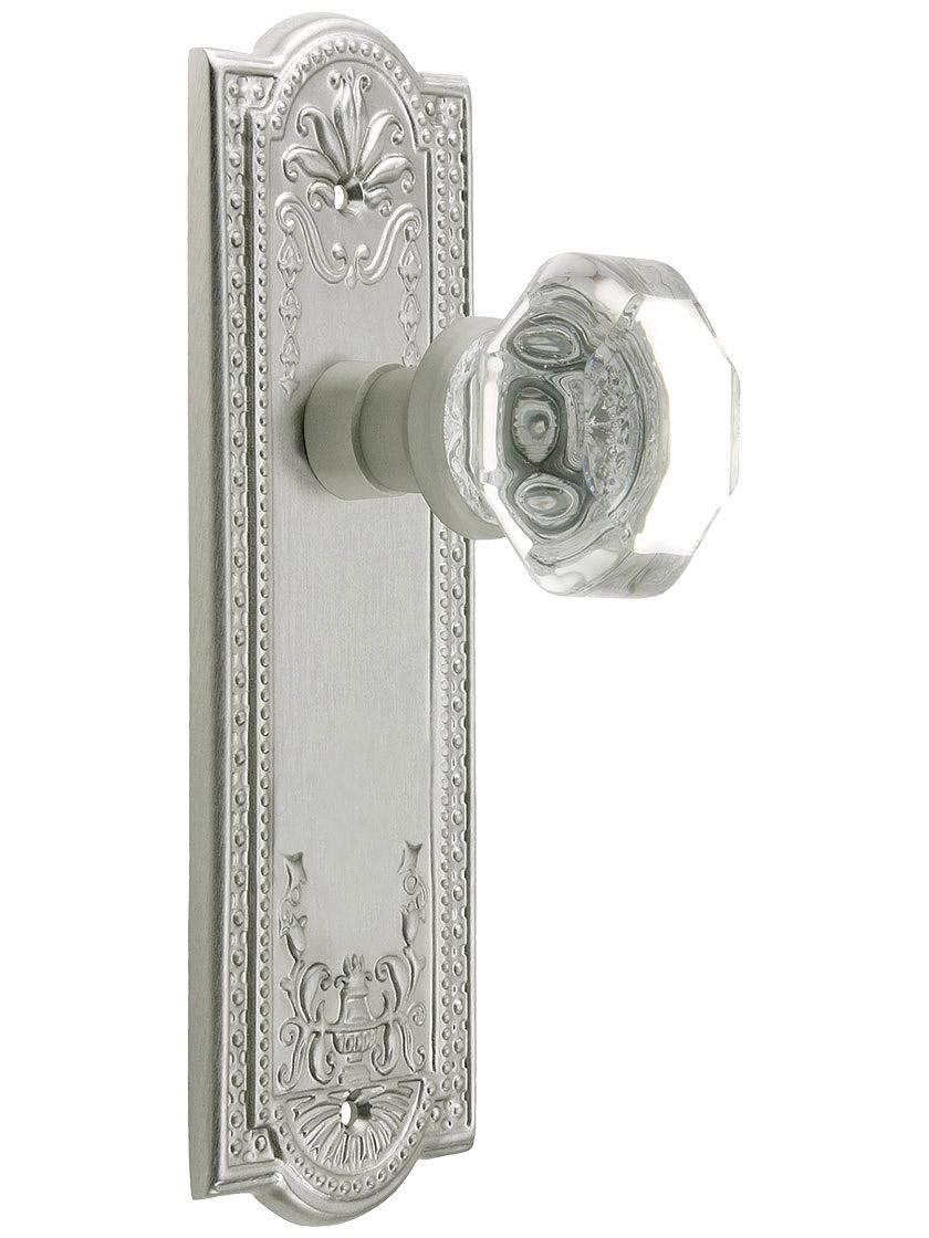 Alternate View 4 of Pair of Octagonal Crystal Door Knobs With Solid Brass Base