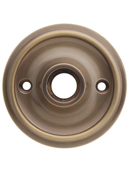 2 1/2 inch Classic Style Rosette with 5/8 inch Collar in Antique-By-Hand.