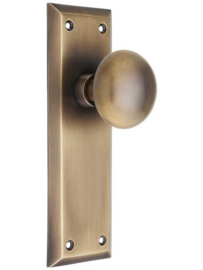 Alternate View 4 of Classic Round Door Knobs in Antique-By-Hand - 1 Pair.