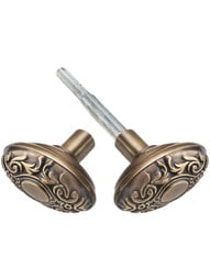 Largo Oval Door Knobs in Antique-By-Hand - 1 Pair