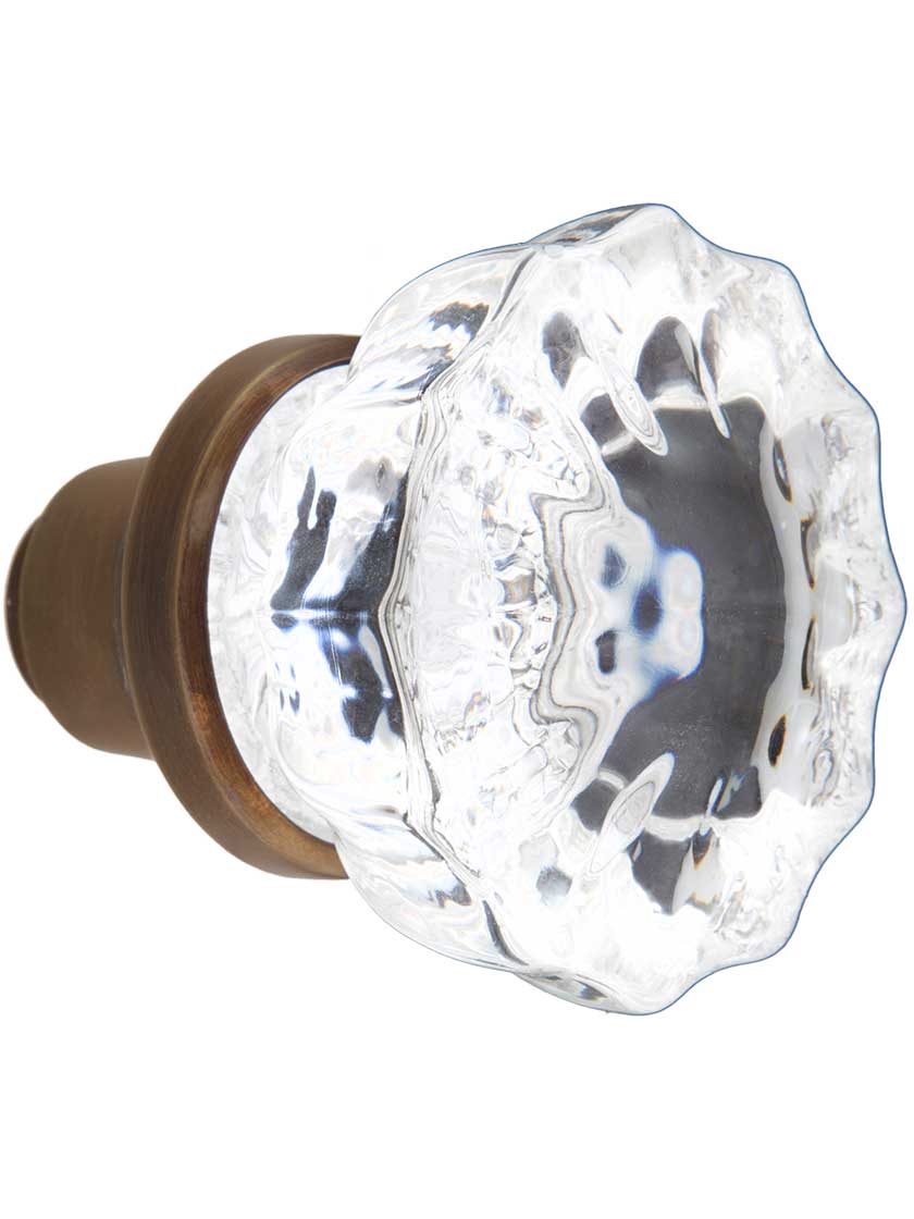 Fluted Crystal Door Knobs in AntiqueByHand 1 Pair House of Antique Hardware