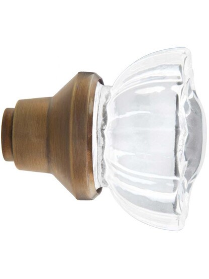 Alternate View 3 of Fluted Crystal Door Knobs in Antique-By-Hand - 1 Pair.