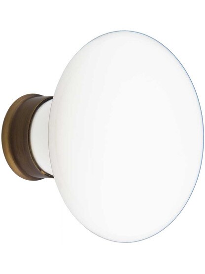 Alternate View 2 of White Porcelain Door Knobs in Antique-By-Hand - 1 Pair.