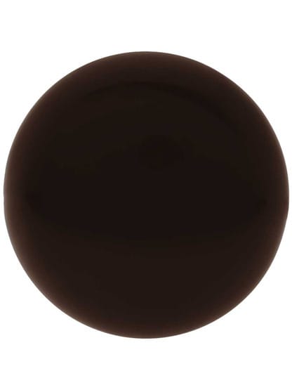 Alternate View of Brown Porcelain Door Knobs in Antique-By-Hand - 1 Pair.