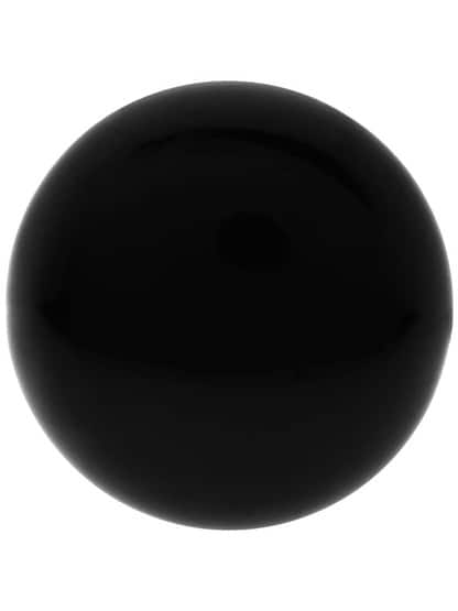 Alternate View of Black Porcelain Door Knobs in Antique-By-Hand - 1 Pair.