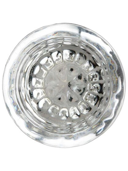 Alternate View of Round Clear Crystal Door Knobs in Antique-By-Hand - 1 Pair.