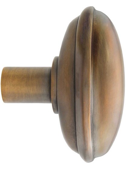 Alternate View 3 of Banded Oval Door Knobs in Antique-By-Hand - 1 Pair.