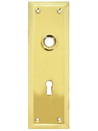 New York Style Forged Brass Back Plate With Keyhole