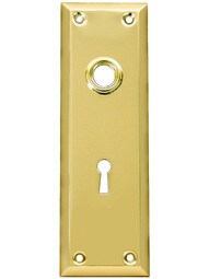 Stamped Brass New York Door Plate With Keyhole