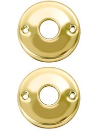 Pair of 2 1/4 inch Pressed Brass Rosettes With 5/8 inch Collar