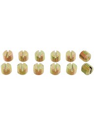 Set of 12 Brass Plated 5/16-24 Set Screws