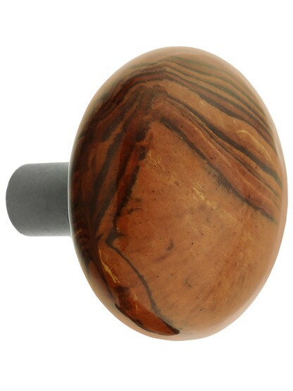 Alternate View 2 of Pair of Bennington Style Door Knobs With Iron Shanks In Antique Iron.