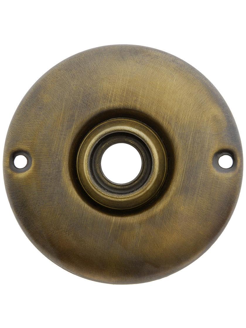 3 Inch Rosettes for Antique Knob Installation-Polished Brass 