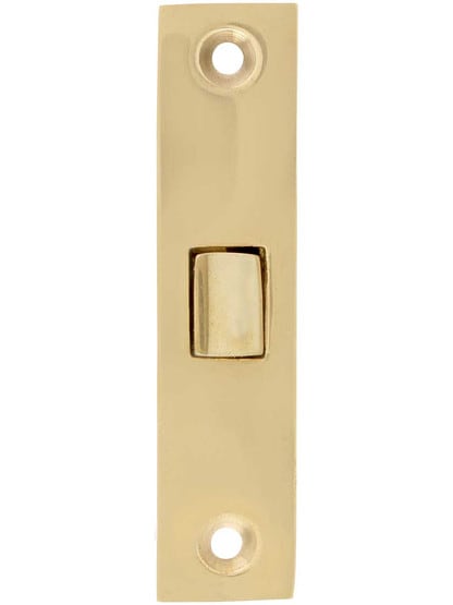 Alternate View 2 of Small Solid-Brass Mortise Latch in Polished Brass.