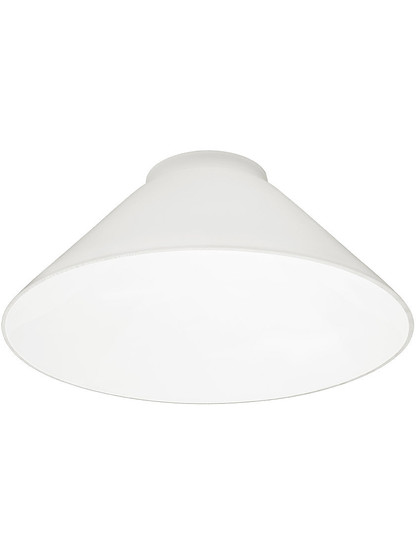 White Cased-Glass Cone Shade - 3 1/4" Fitter