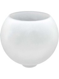 8 Inch Frosted Crystal Gasolier Shade - 2 1/2 Inch Fitter