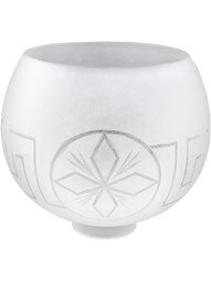 Starburst Engraved Crystal Gasolier Shade - 2 1/2 Inch Fitter