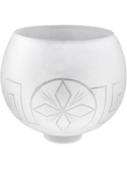 Starburst Engraved Crystal Gasolier Shade - 2 1/2 Inch Fitter.