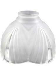 Art Deco Etched Crysal Shade - 2 1/4 Inch Fitter