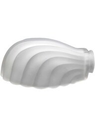 Etched Crystal Scallop Shell Shade - 2 1/4 Inch Fitter