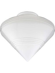 Art Deco Milk Glass Shade - 4 Inch Fitter