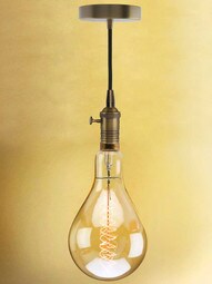 Nostalgic Swag Pendant with Spiral Medium-Base Jumbo Bulb - 60W
