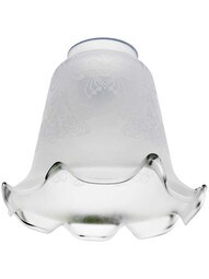 Vianne Satin-Etched Floral Glass Shade with 2 1/4" Fitter