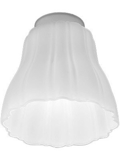 4 3/4 inch Diameter Satin Opal Sheffield-Style Shade with 2 1/4 inch Fitter.