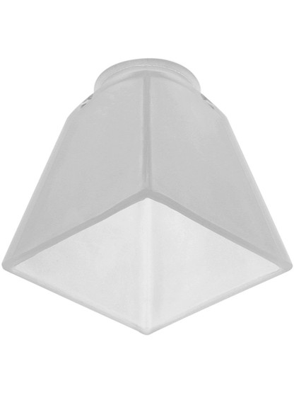 Arts and Crafts Pyramid Shade with Sandblasted Interior and 2 1/4 inch Fitter.