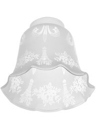 Fleur-de-lis Crimped Top Fixture Shade with 2 1/4" Fitter