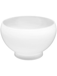 White Opal Glass Bowl Shade With 4" Fitter