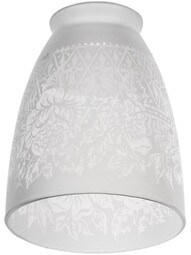 "Two Roses" Glass Shade with 2 1/4" Fitter