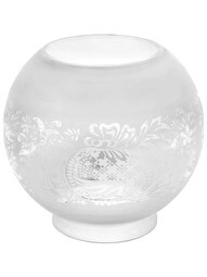 7 inch Rococo Style Ball Shade With 4 inch Fitter