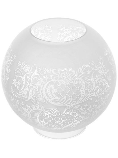 8" Rococo Style Ball Shade with 4" Fitter
