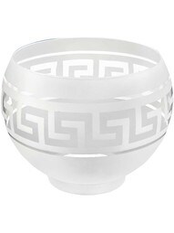Satin Etched Greek Key Gas Light Shade - 4 Inch Fitter