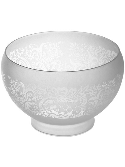 7 1/2 inch Rococo Style Bowl Shade With 4 inch Fitter