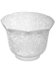 Victorian Lace Pattern Gas Light Shade With 4" Fitter