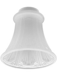 Satin Crystal Fluted Pan-Light Shade with 2 1/4 inch Fitter.