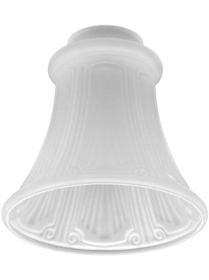 Satin Crystal Fluted Pan-Light Shade with 2 1/4 inch Fitter.