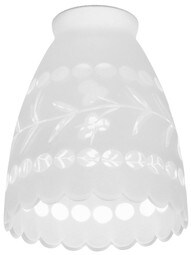 Hand Cut "Bell-Flower" Shade with 2 1/4" Fitter