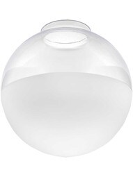 10 Inch Half-Frosted Ball Shade - 4 Inch Fitter