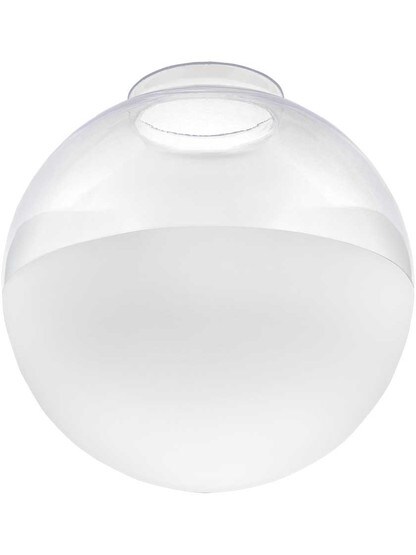 10 Inch Half-Frosted Ball Shade - 4 Inch Fitter.