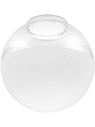 12 Inch Half-Frosted Ball Shade - 6 Inch Fitter.