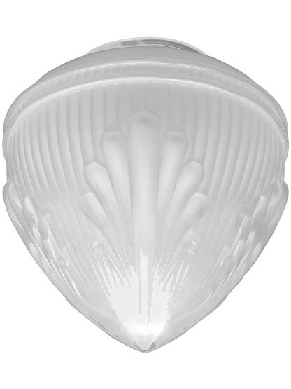 Art Deco Shade With Sandblasted Interior - 3 1/4 inch Fitter