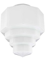Opal Glass Ziggurat Shade - 6 Inch Fitter