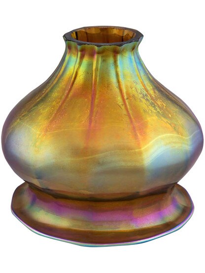 Aurene Style Iridescent Glass Shade - 2 1/4 Inch Fitter.